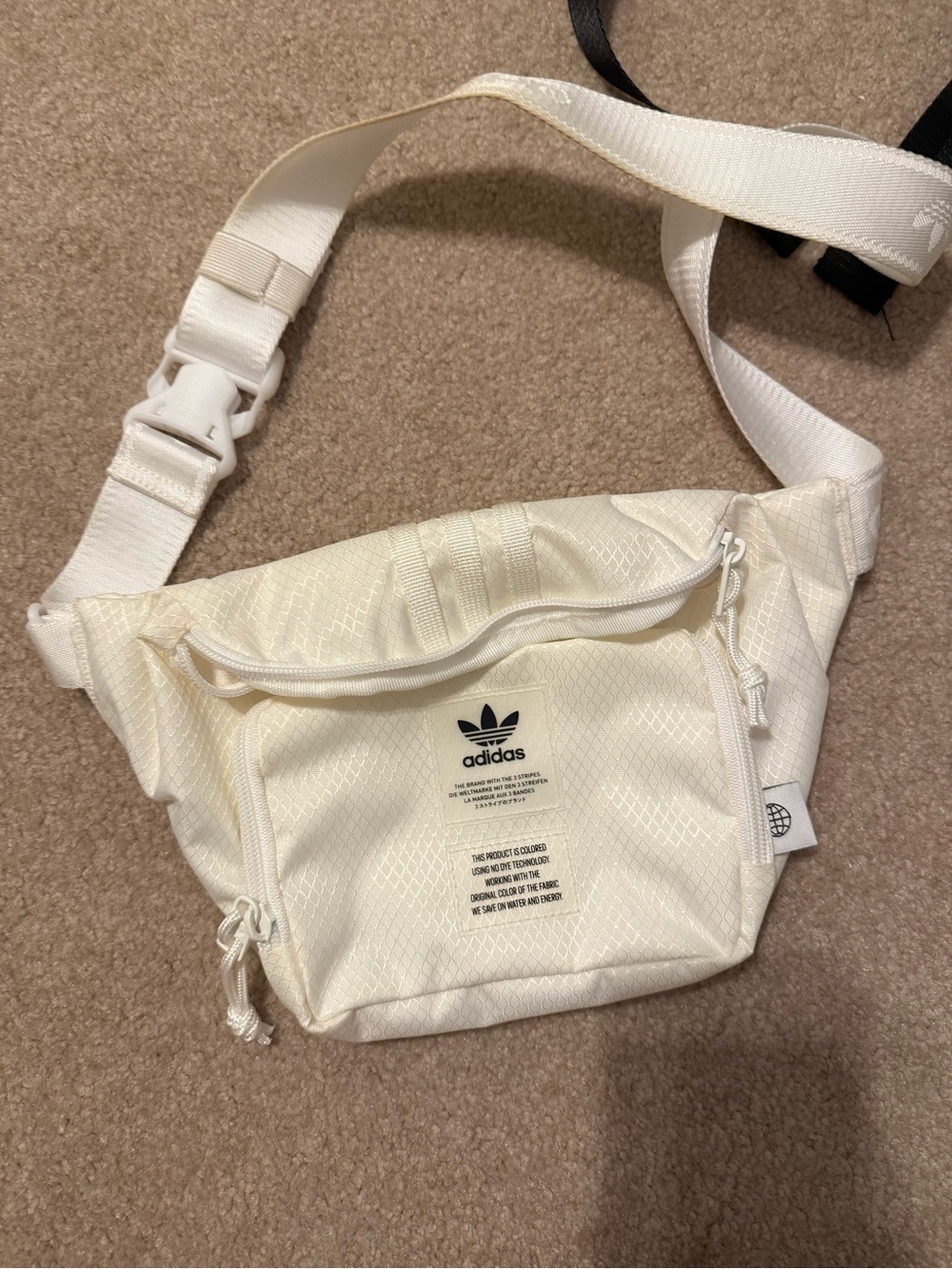 adidas Cream Crossbody Waist Bag - Compact Sling